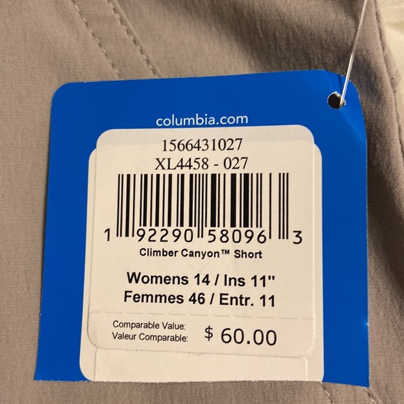 Columbia Women’s Shorts size 14 brand new with tags color gray - Picture 10 of 16